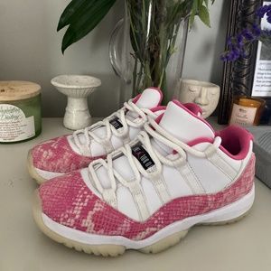 Jordan air 11s low pink snake skin